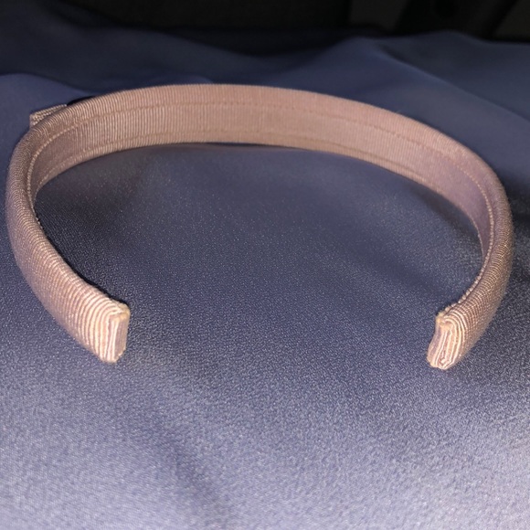 Salvatore Ferragamo Mini Vara Bow 1in Headband in Pink and Silvertone Hardware - Picture 6 of 7